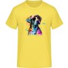 E190 Tričko - Dizajn č.2 - Pes Superstar - Slnečná žltá - XL - Pánske