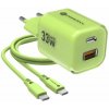 Forcell F-Energy GaN III Crystal Color VT-41, USB-C/USB-A, PD QC4.0 33W + USB-C kábel, zelená
