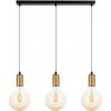 Belis | Luster na lanku MIROS 3xE27/60W/230V čierna/zlatá | BE0757