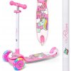Raven Laviana Unicorn s LED kolesami white/pink detská trojkolová kolobežka
