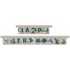Narodeninový banner Happy Birthday Šmolkovia