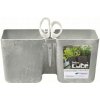 Kvetináč plast sivý Prosperplast 24,4 cm x 11 x 12 cm