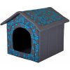 Stanislaw Jurga PillowPrim búda pre psov jaskyňa pre psov domček pre mačky jaskyňa pre zvieratá XL - 60x55 cm modrá kvetovaná