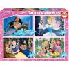 Puzzle Educa Puzzle Disney princeznej 4v1 (50,80,100,150 dielikov) (8412668176379)