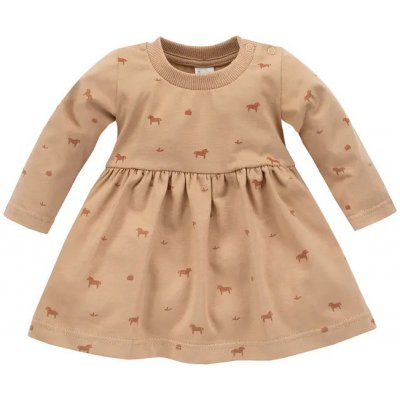 Pinokio Wooden Pony Dress Brown Pattern