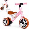 ECOTOYS Detská 2v1 trojkolka ECOTOYS, ružová, s odnímateľnými pedálmi