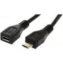 PremiumCord ku2me2f prodlužovací micro USB 2.0 M-F, 2m, černý