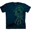 Pánske batikované tričko The Mountain - Octopus- zelená chobotnica-zelené Veľkosť: S