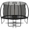 Aga SPORT EXCLUSIVE Trampolína 366 cm Čierna + ochranná sieť + rebrík