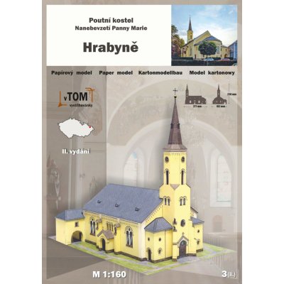 Papierový model Pútnický kostol Nanebovzatia P. Márie Hrabyně