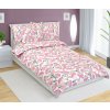 Bellatex krep obliečky Vejár ružová 140x200 70x90