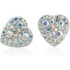 JSB Bijoux Náušnice Srdiečka s krištáľovými kameňmi Swarovski®