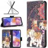 Peňaženkové 3D puzdro COLORED na Samsung Galaxy A23 5G - Kvety a slon