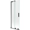 Mexen Velar L paraván na vaňu 2-krídlový posuvný 75 x 150 cm, transparentný, čierny - 896-075-003-01-70