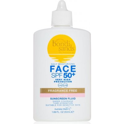 Bondi Sands SPF 50+ Fragrance Free Tinted Face Fluid tónovací ochranný krém na tvár SPF 50+ 50 ml