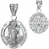 Argento Strieborný prívesok - medaila sv. Benedikta 85012