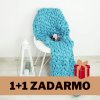 EMI Pletená deka modrá 120x150