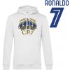 Superfutbal Mikina s kapucňou CR7, biela Veľkosť: M