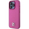 DKNY PU Leather Repeat Pattern Stack Logo Magsafe Apple iPhone 15 Pro DKHMP15LPSHRPSP Pink