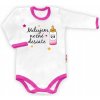 Baby Nellys Body dlouhý rukáv Milujem nočné desiate