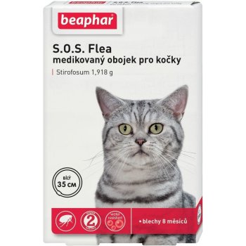 Beaphar SOS antiparazitný obojok pre mačky 35 cm od 9,7 € - Heureka.sk