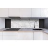 DIMEX | Dibond doska za kuchynskú linku | DBW-18060-108 Biely mramor | 180 x 60 cm + Dibond obkladová doska Dimex do kuchyne Biely mramor v rozmere 180 x 60 cm