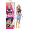 Barbie Modelka černo-modré šaty s ledvinkou