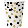 Papierový pohár PAW Eco 250 ml Confetti (gold-black) / 8 ks