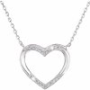 Evolution Group Strieborný náhrdelník so zirkónom biele srdce 12010.1