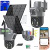 DVOJITÁ VONKAJŠIA SOLÁRNA KAMERA WIFI IP SMART OTOČNÁ QHD 6MP ZOOM 4v1
