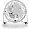 Ventilátor Nedis FNDK1WT10 stolní USB 10 cm, 2,5W, kovový, bílá