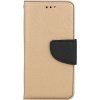 Puzdro TopQ iPhone SE 2022 flipové zlaté 71035