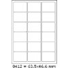 CDRmarket ETR0ECO0412A4100 samolepiace etikety 63,5 x 46,6 mm, 18 etiket, A4, 100 listů, biela