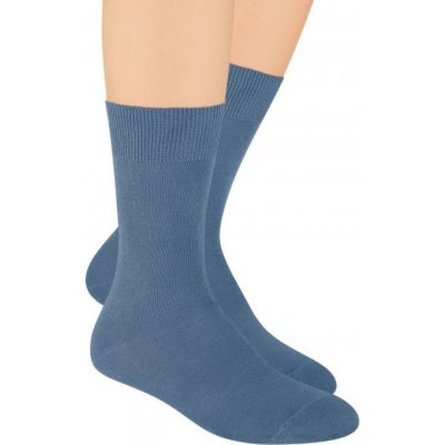 Antibakteriálne 100% bavlnené ponožky 055 jeansová modrá