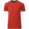 James & Nicholson (Daiber) Pánske funkčné tričko JN496 - Červený melír - titán | L
