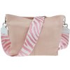 NovaKabelka.sk Batilda Rosa s prídavným popruhom kožená talianska crossbody kabelka ružová