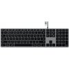 Klávesnica Satechi Slim W3 USB-C BACKLIT Wired Keyboard - Space Grey - US (ST-UCSW3M)