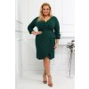 Molet Elegantné dámske šaty pre moletky so zavinovacím efektom – viac farieb Farba: Zelená, Veľkosť molet: 50