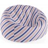 Sablio Sedací vak Cocoon Modro-červené pruhy - 75 x 45 x 35 cm