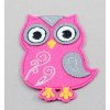 Nažehľovacia záplata - sovička - viac farebných variantov - rozmer 6,5 cm x 4,5 cm sovička - tmavo ružová - CEZ2109
