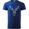 Geometria - Veľký jeleň - Klasické pánske tričko vyššej gramáže - 2XL ( Kráľovská modrá )