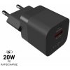 Síťová nabíjačka FIXED Mini s USB-C a USB výstupom, podpora PD a QC 3.0, 20W, čierna