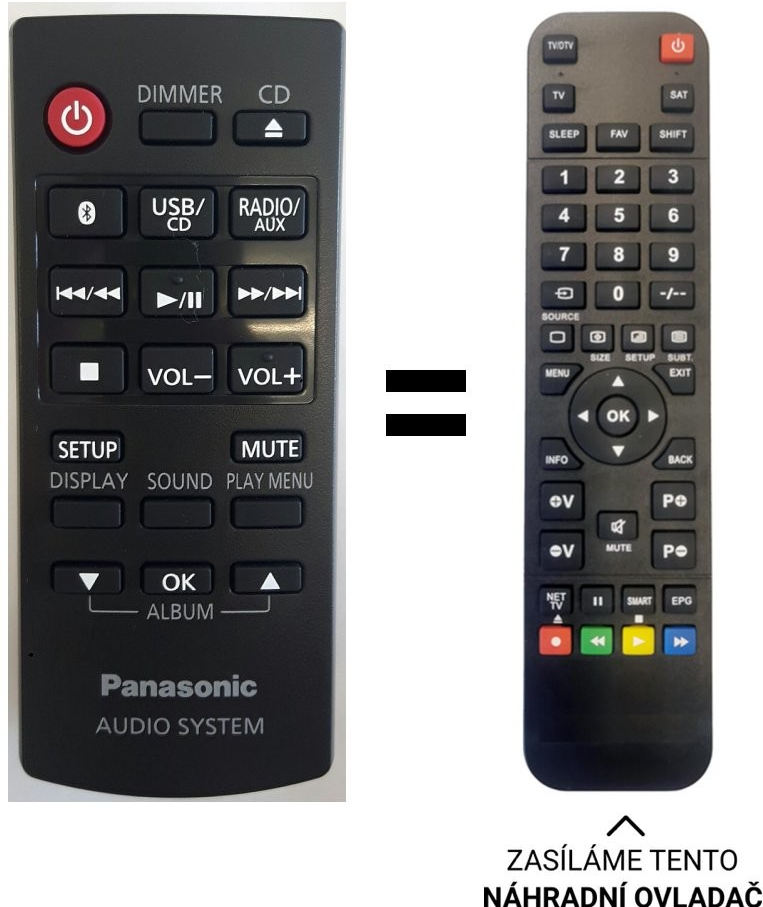 Diaľkový ovládač Predátor Panasonic N2QAYB001093