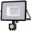 LED Solution Čierny LED reflektor 50W s pohybovým snímačom TEPLÁ BIELA - NEFUNKČNÉ ČIDLO VYP239