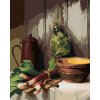 Zuty – Maľovanie podľa čísel – Zátišie rebarbora, kanvica, misa a sklenená fľaša (Pieter Wagemans), 40 × 50 cm, plátno 8596530139089