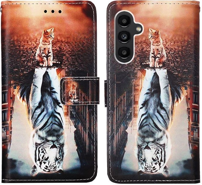 Púzdro Trendy Colored case Mačka a Samsung Galaxy A14 4G/5G tiger