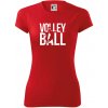 Volleyball nápis - Dámske Fantasy športové (dresovina) - XL ( Červená )