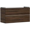 Hansgrohe Xelu Q Umývadlová skrinka, 63x118x50 cm, 2 zásuvky, tmavý orech/matná biela 54038700-HG