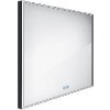 Nimco Zrkadlá - Zrkadlo s LED osvetlením, 70x70 cm, dotykový senzor, čierna ZPC 13077VX-90