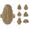 Dekoračné obrúčky na obrúsky - List zlatý 40 mm, mix/1ks